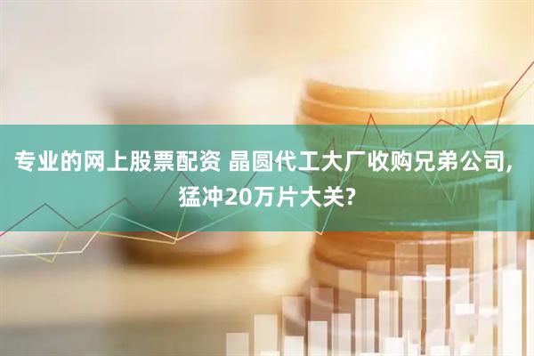 专业的网上股票配资 晶圆代工大厂收购兄弟公司, 猛冲20万片大关?