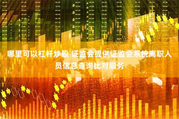 哪里可以杠杆炒股 证监会提供证监会系统离职人员信息查询比对服务